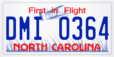 NC license plate DMI0364