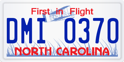 NC license plate DMI0370