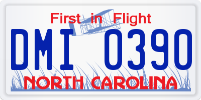 NC license plate DMI0390