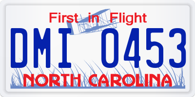 NC license plate DMI0453