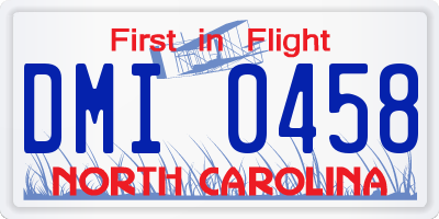 NC license plate DMI0458