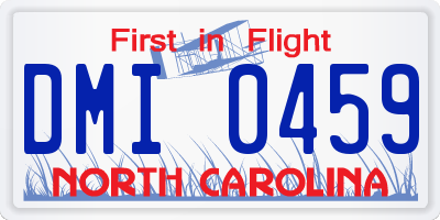 NC license plate DMI0459