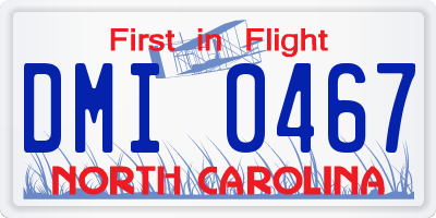 NC license plate DMI0467