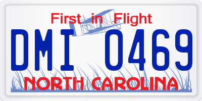 NC license plate DMI0469