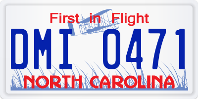 NC license plate DMI0471