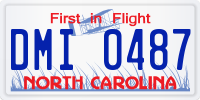 NC license plate DMI0487