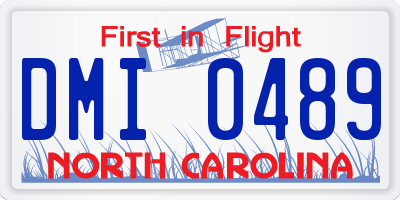 NC license plate DMI0489
