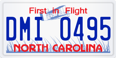 NC license plate DMI0495