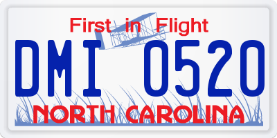 NC license plate DMI0520