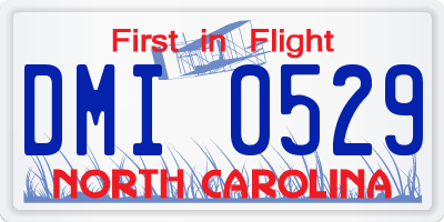 NC license plate DMI0529