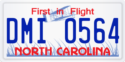 NC license plate DMI0564