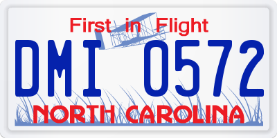 NC license plate DMI0572