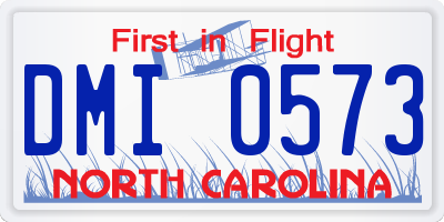 NC license plate DMI0573