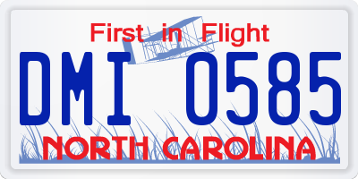NC license plate DMI0585