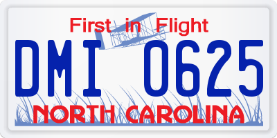 NC license plate DMI0625
