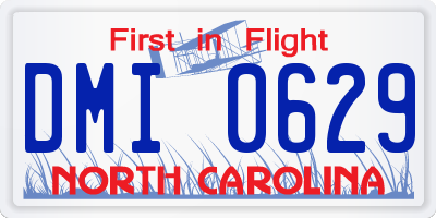 NC license plate DMI0629