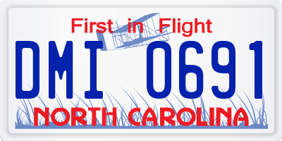 NC license plate DMI0691