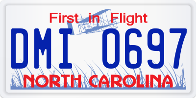NC license plate DMI0697