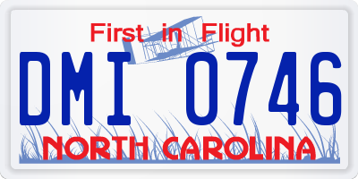 NC license plate DMI0746