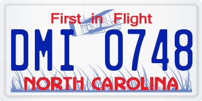 NC license plate DMI0748