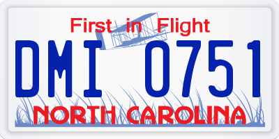 NC license plate DMI0751