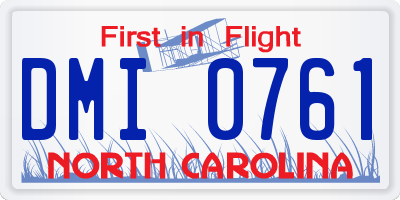 NC license plate DMI0761