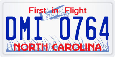 NC license plate DMI0764