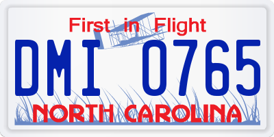NC license plate DMI0765
