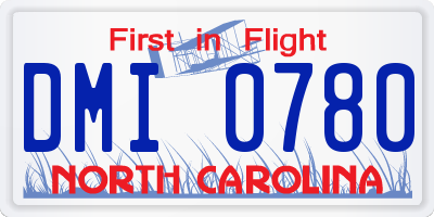 NC license plate DMI0780