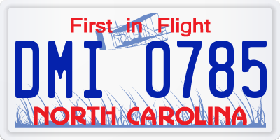 NC license plate DMI0785