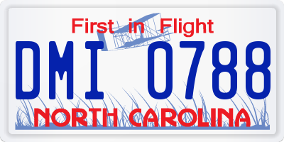 NC license plate DMI0788