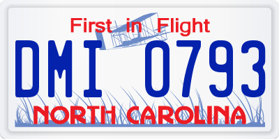 NC license plate DMI0793