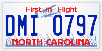 NC license plate DMI0797
