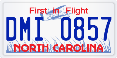 NC license plate DMI0857