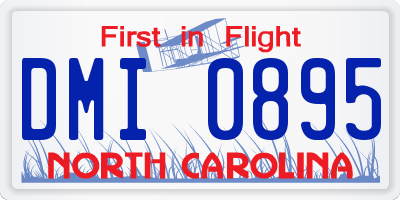 NC license plate DMI0895