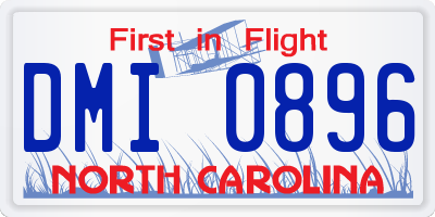 NC license plate DMI0896