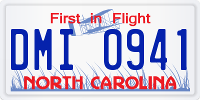 NC license plate DMI0941