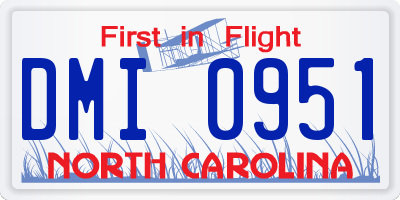 NC license plate DMI0951