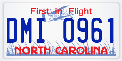 NC license plate DMI0961