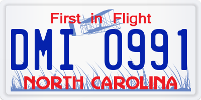 NC license plate DMI0991