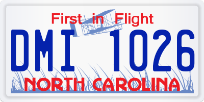NC license plate DMI1026