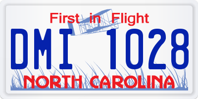 NC license plate DMI1028
