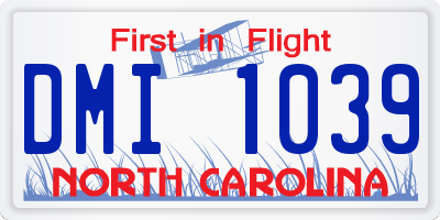 NC license plate DMI1039