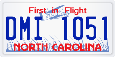 NC license plate DMI1051
