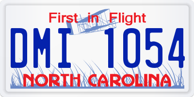 NC license plate DMI1054