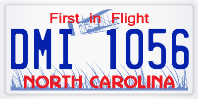 NC license plate DMI1056