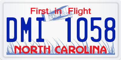 NC license plate DMI1058