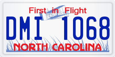 NC license plate DMI1068