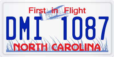 NC license plate DMI1087