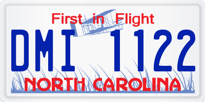 NC license plate DMI1122